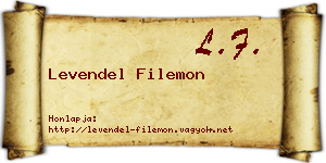 Levendel Filemon névjegykártya